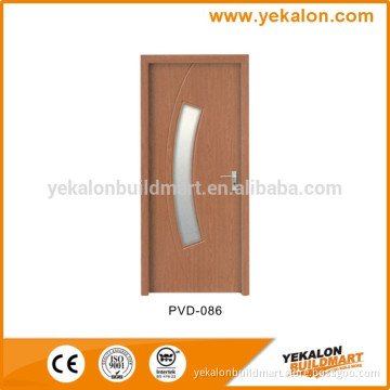 Yekalon Modern MDF door Interior Door Flush series glass honeycomb paper in filling MDF door